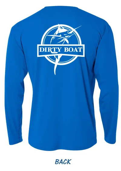 DirtyBoat 2.0 Blue Performance Shirt - Back