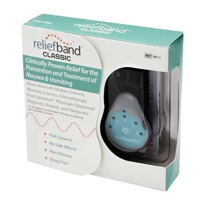 Reliefband Classic Retail Packaging — FDA Cleared, Drug-Free, No Side Effects