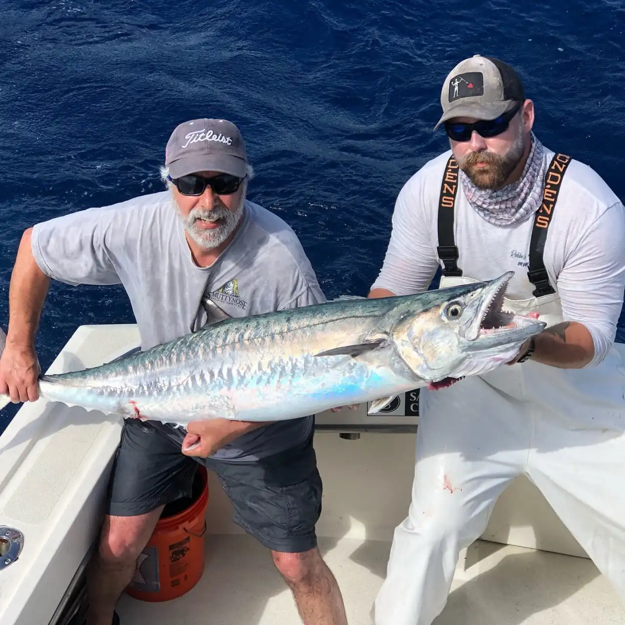 King mackerel caught on a DirtyBoat reef-edge fishing charter in Islamorada