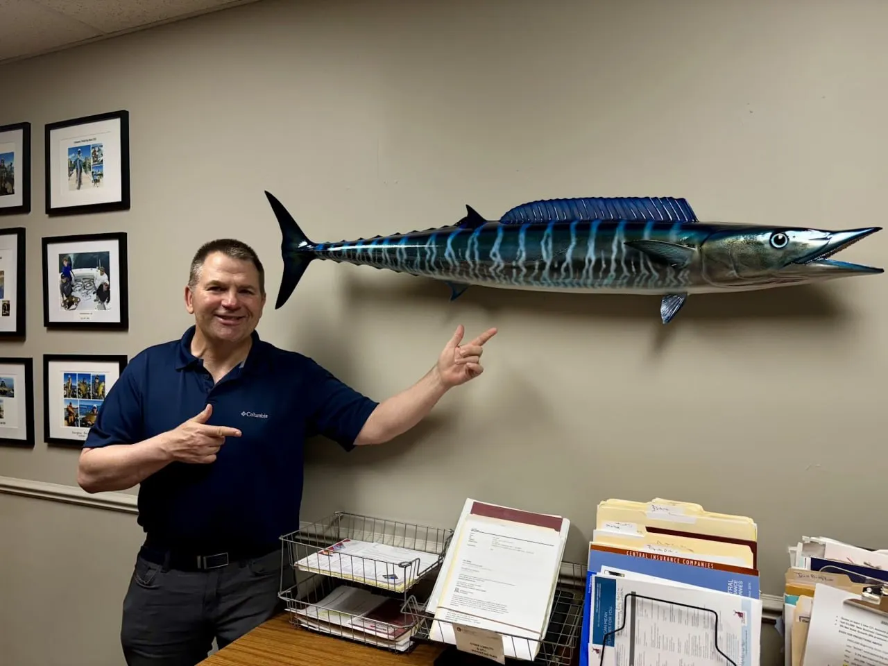 Patrick's trophy wahoo mounted by KingSailfish Mounts - caught aboard DirtyBoat Charters in Islamorada