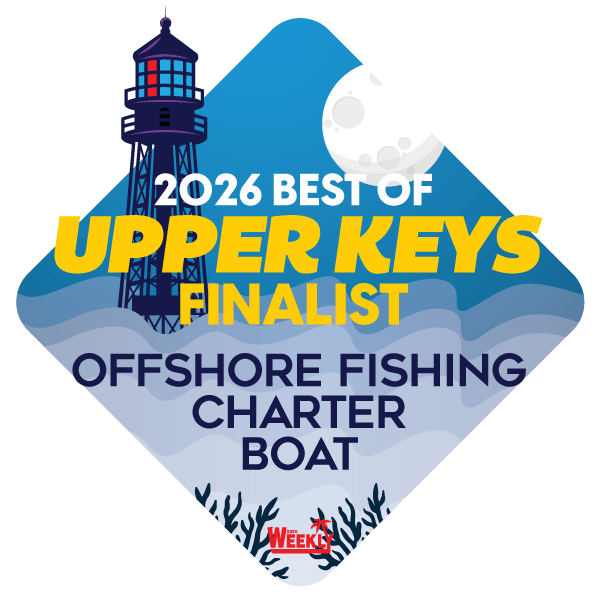 2026 Best of Upper Keys Finalist badge - Best Offshore Fishing Charter Boat