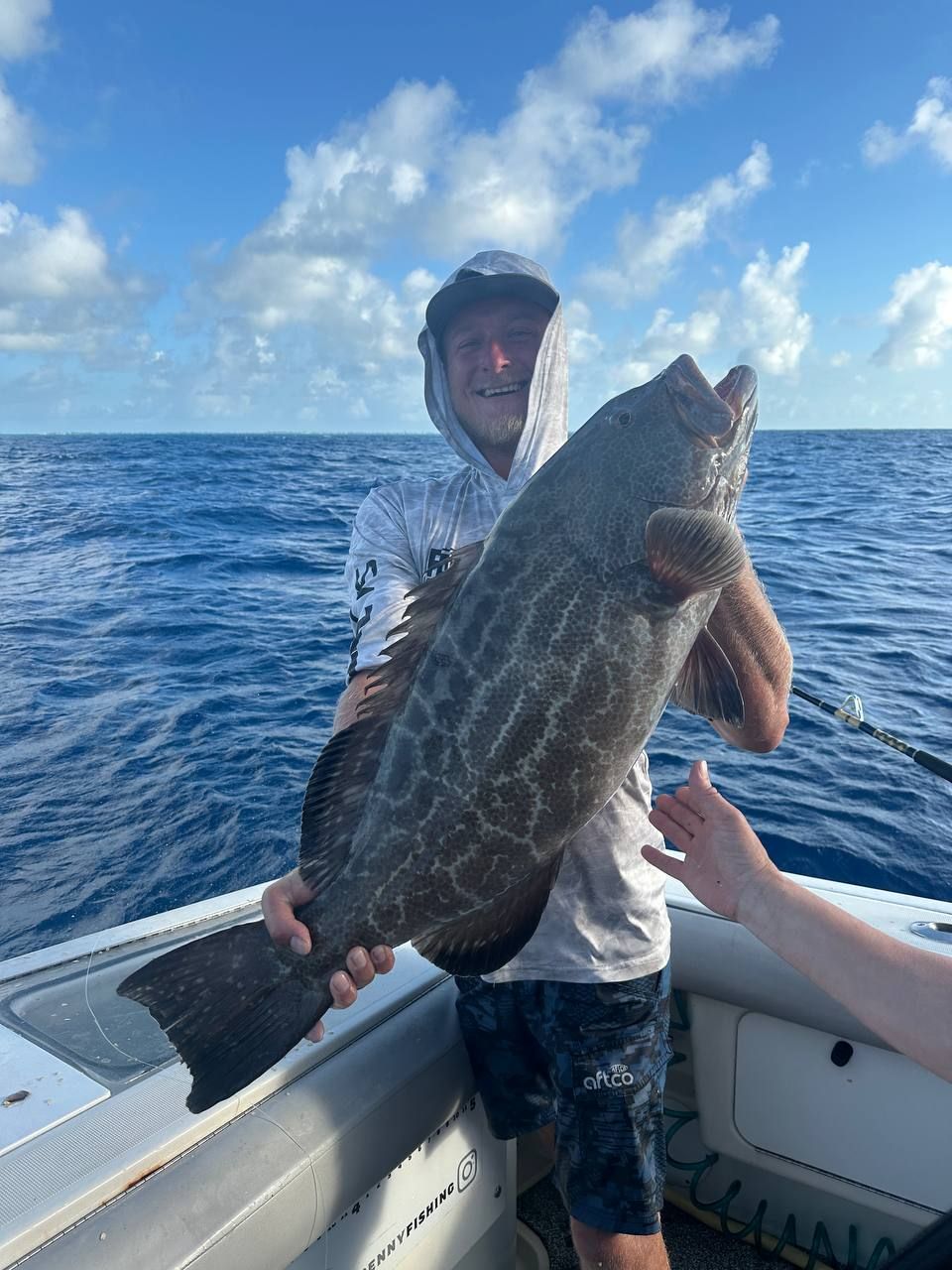 Grouper caught bottom fishing on the reef off Islamorada