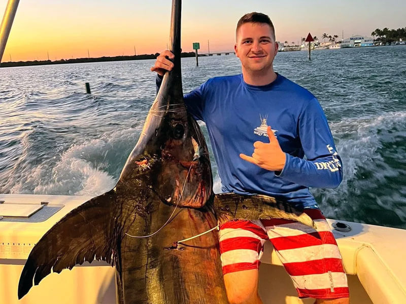 Huge Swordfish caught on DirtyBoat Islamorada